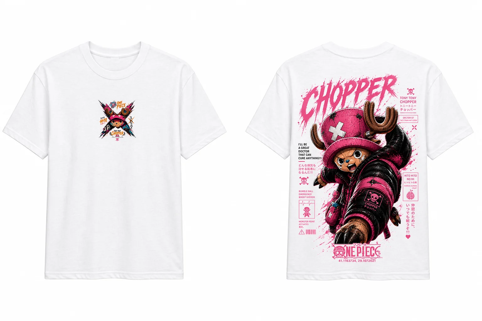 One Piece Tony Tony Chopper Anime Oversize T-Shirt